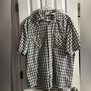 Men’s short sleeve Pearl Snap Shirt Size XL Western Frontier New without tags